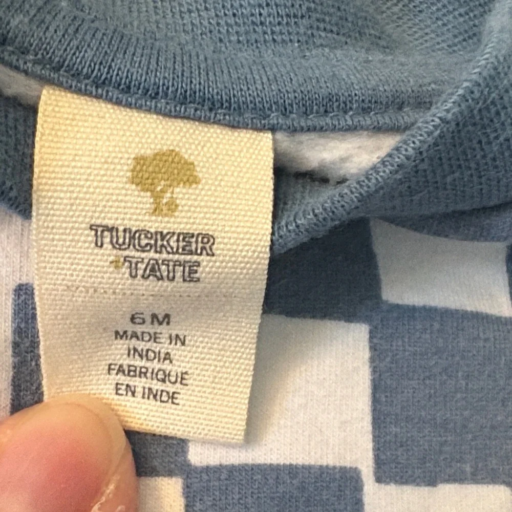 Tucker + Tate Blue Checker & Solid Infant One-Piece and 2 gap bodysuits
